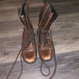 Steve Madden brown combat boots